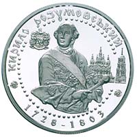 Кирило Розумовський, реверс